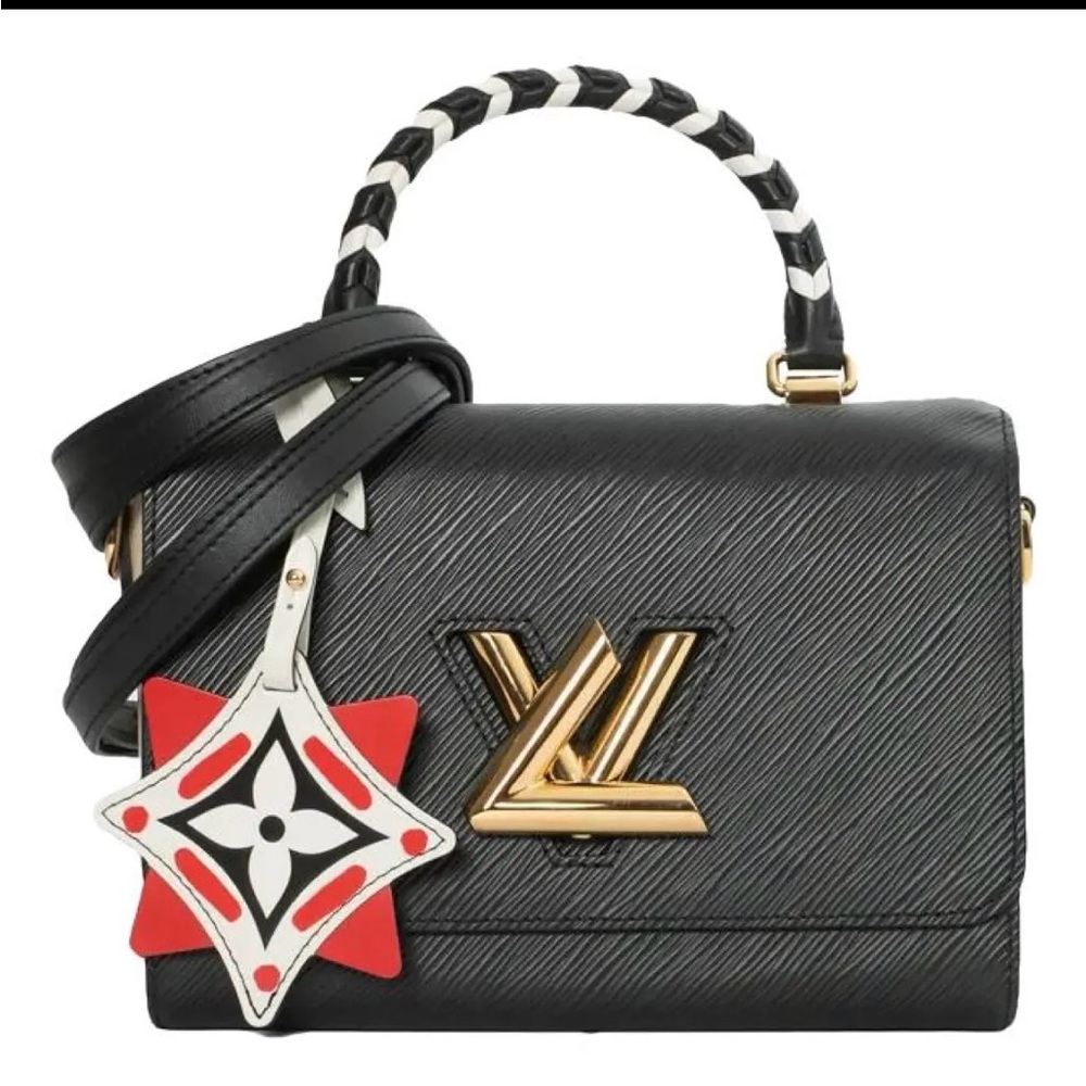 Louis Vuitton Black Leather Twist MM Shoulder Bag